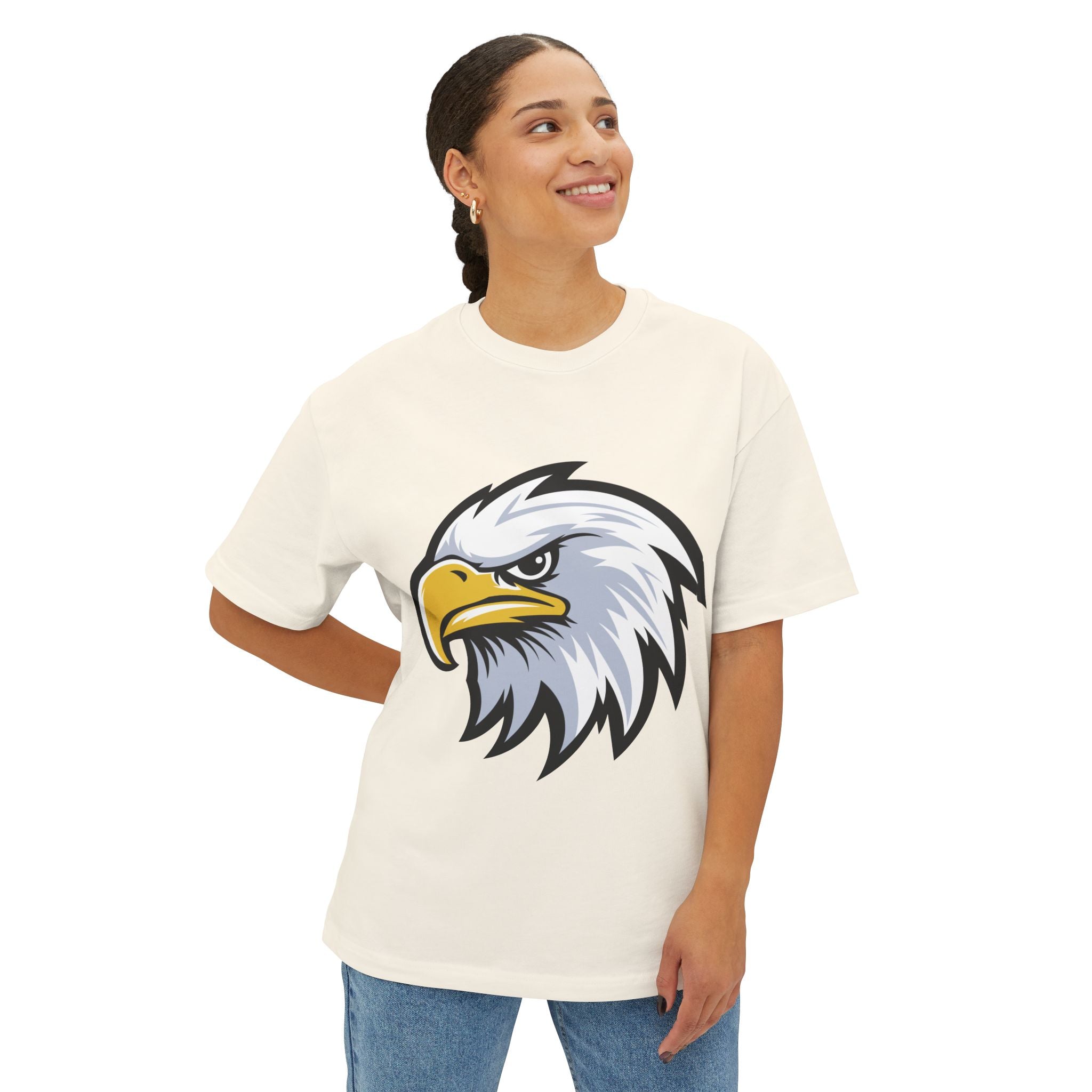 Eagle Graphic Tee — Patriotic Bald Eagle Front & Back Oversized T‑Shirt