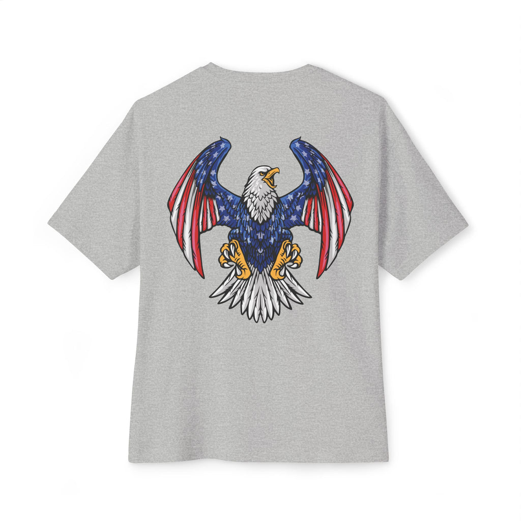 Eagle Graphic Tee — Patriotic Bald Eagle Front & Back Oversized T‑Shirt