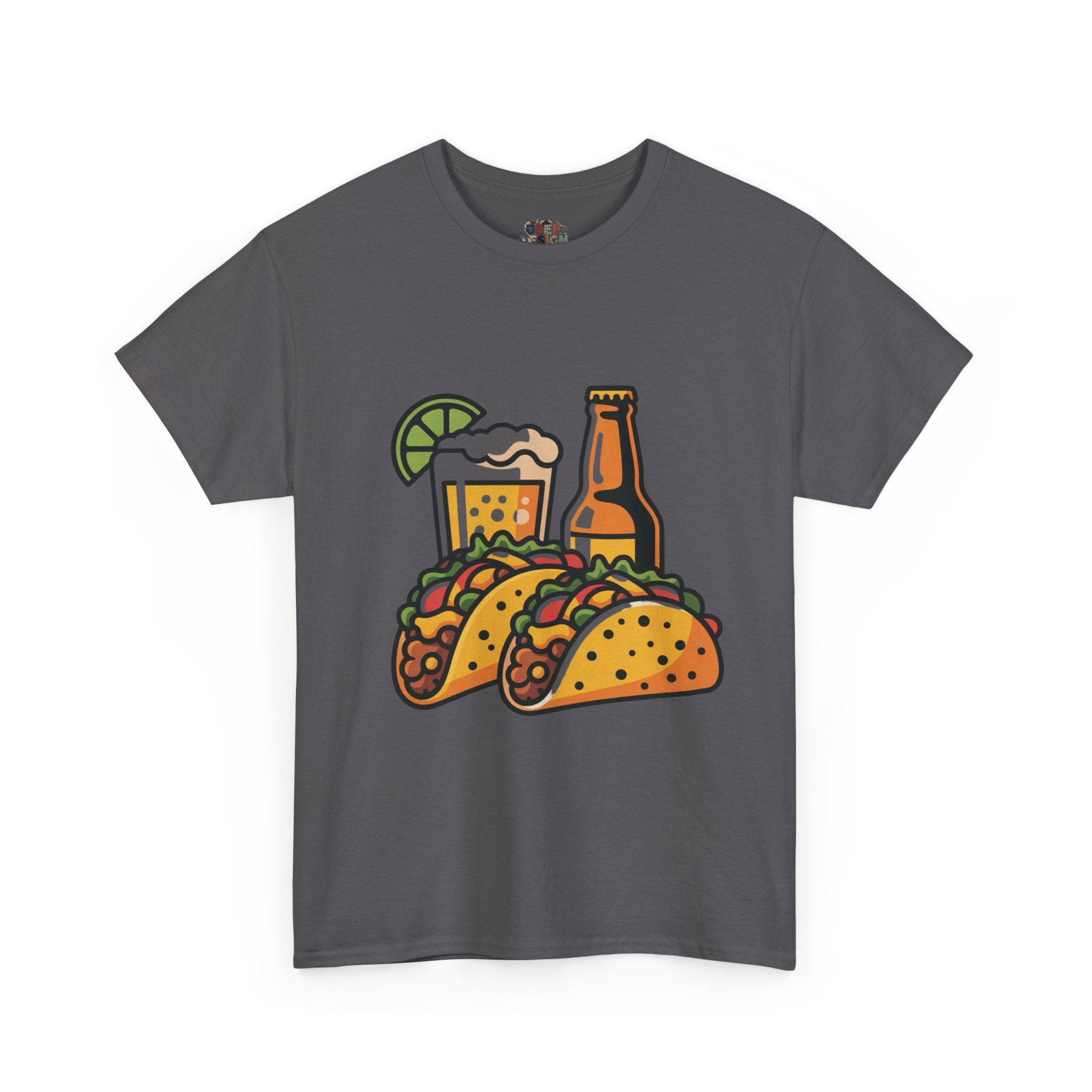 T-Shirt — Taco & Beer Graphic Tee (Tacos and Beer Design)