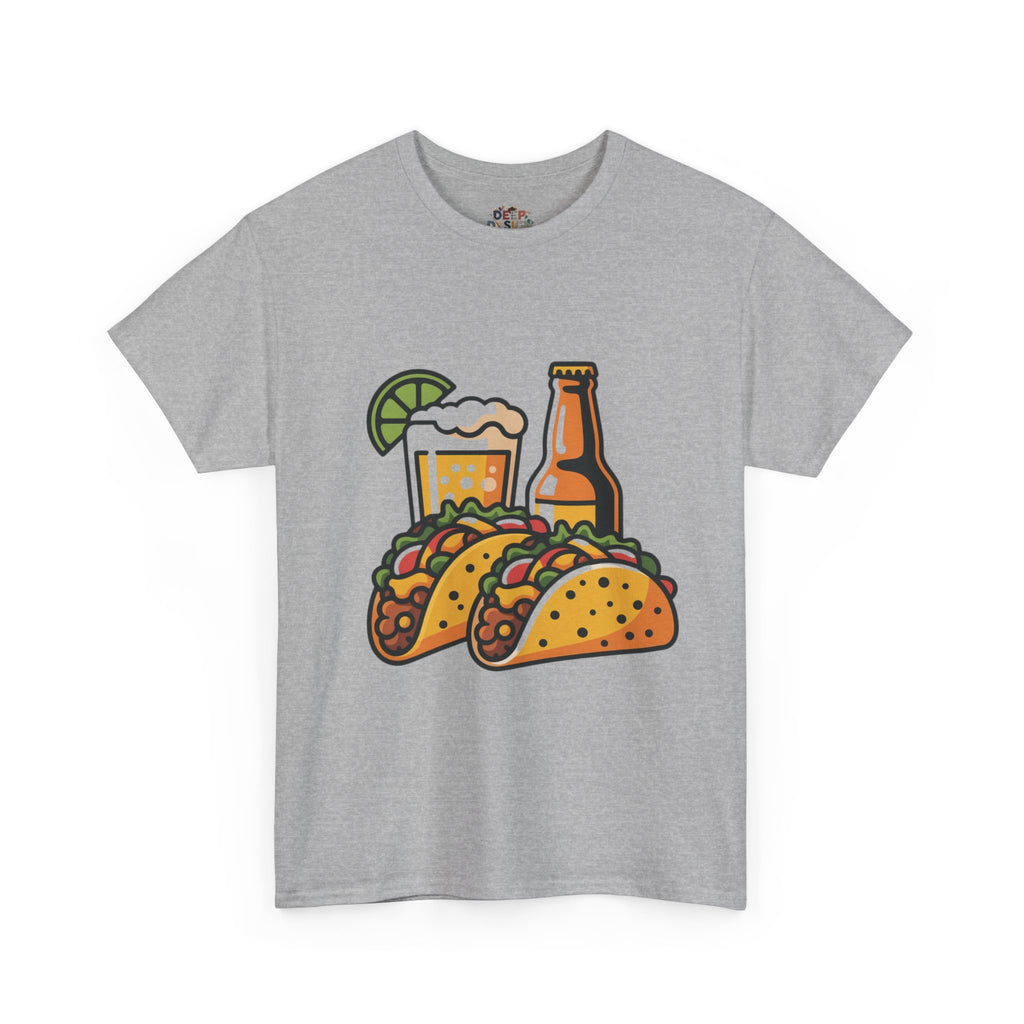 T-Shirt — Taco & Beer Graphic Tee (Tacos and Beer Design)