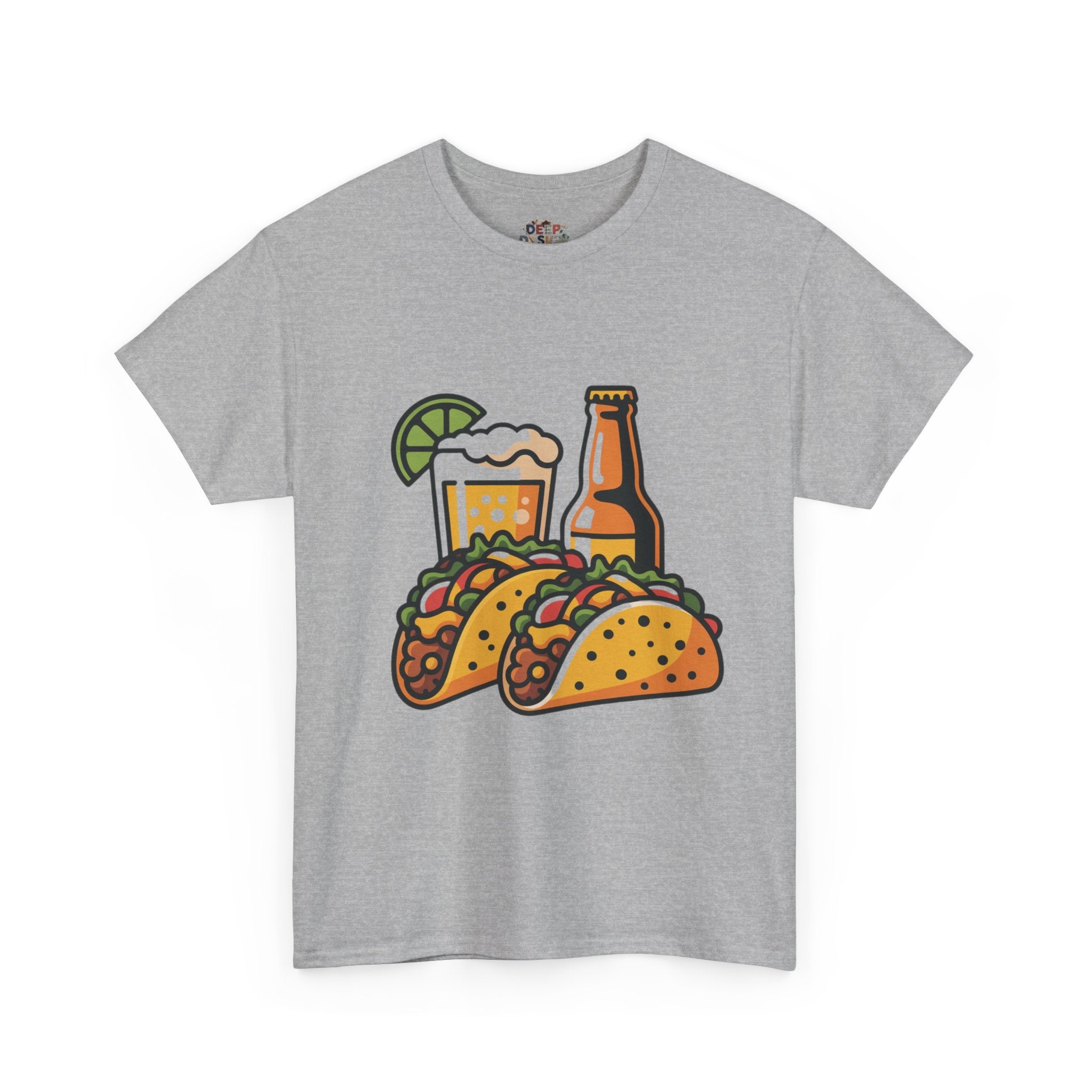 T-Shirt — Taco & Beer Graphic Tee (Tacos and Beer Design)