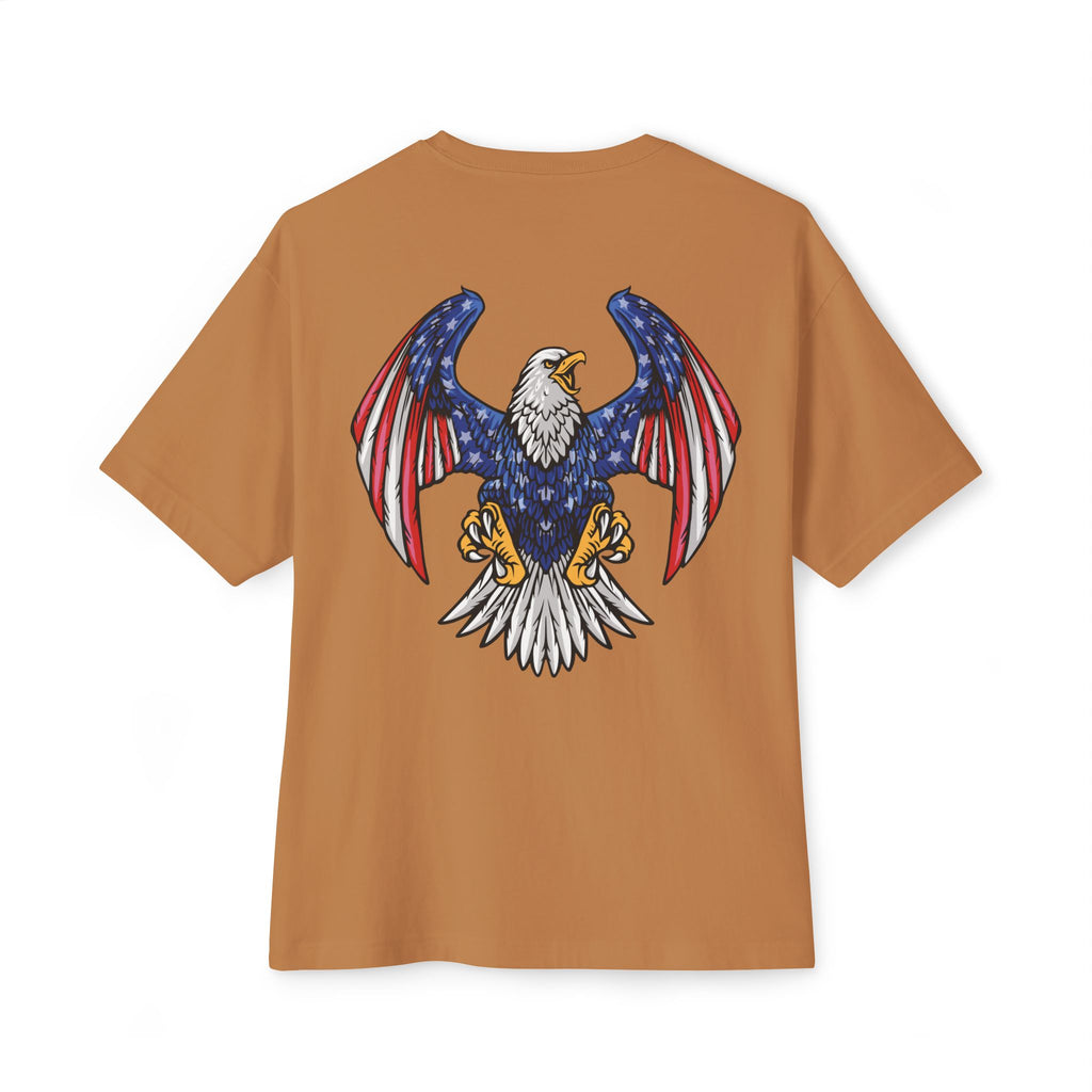 Eagle Graphic Tee — Patriotic Bald Eagle Front & Back Oversized T‑Shirt
