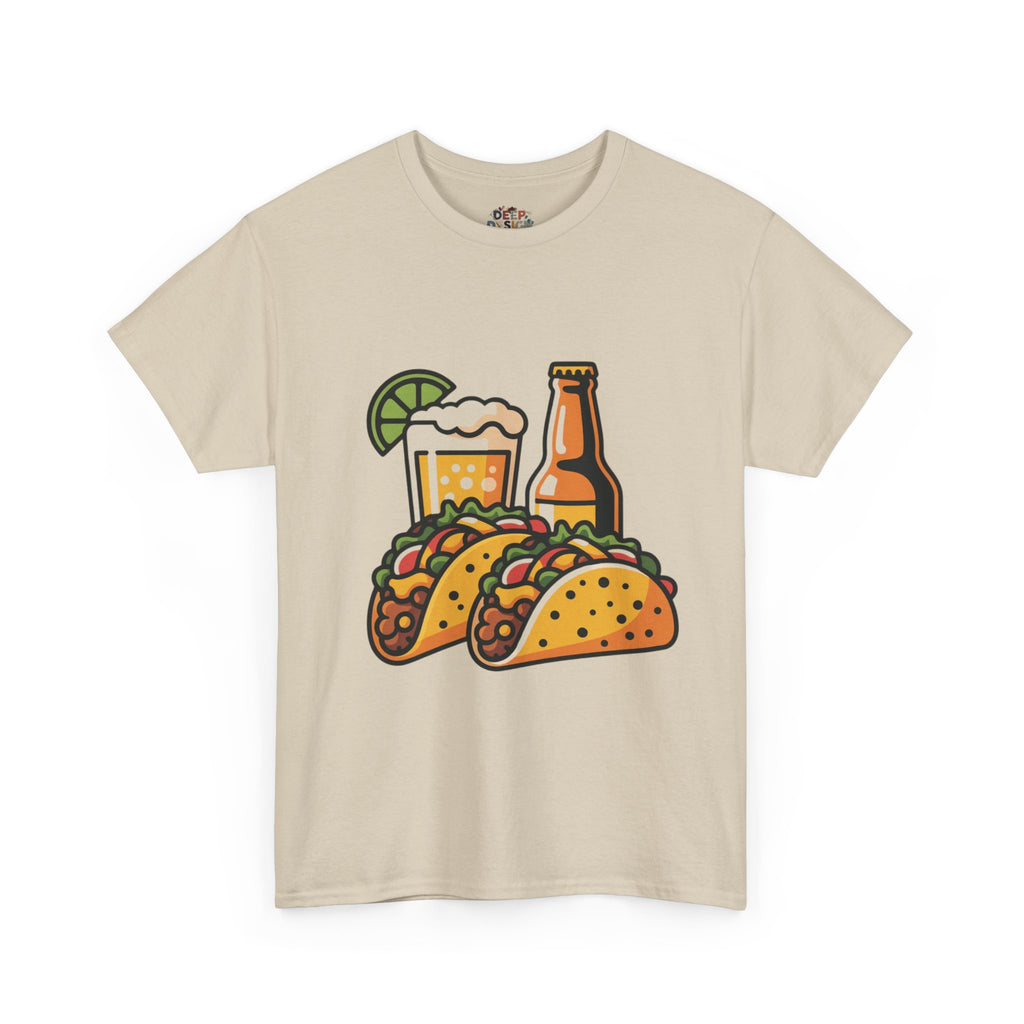 T-Shirt — Taco & Beer Graphic Tee (Tacos and Beer Design)