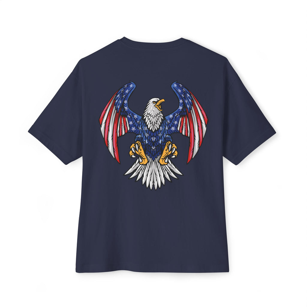 Eagle Graphic Tee — Patriotic Bald Eagle Front & Back Oversized T‑Shirt