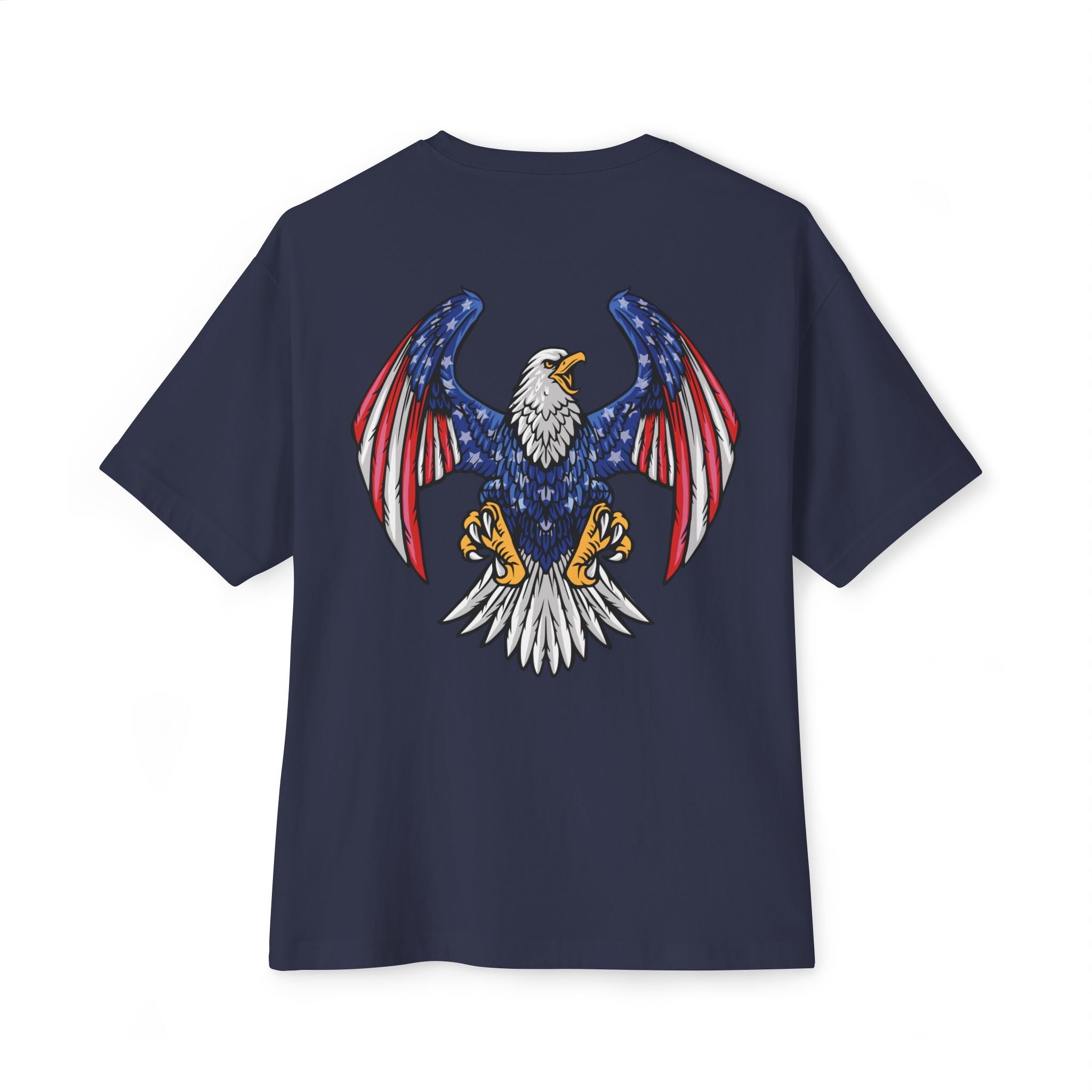 Eagle Graphic Tee — Patriotic Bald Eagle Front & Back Oversized T‑Shirt