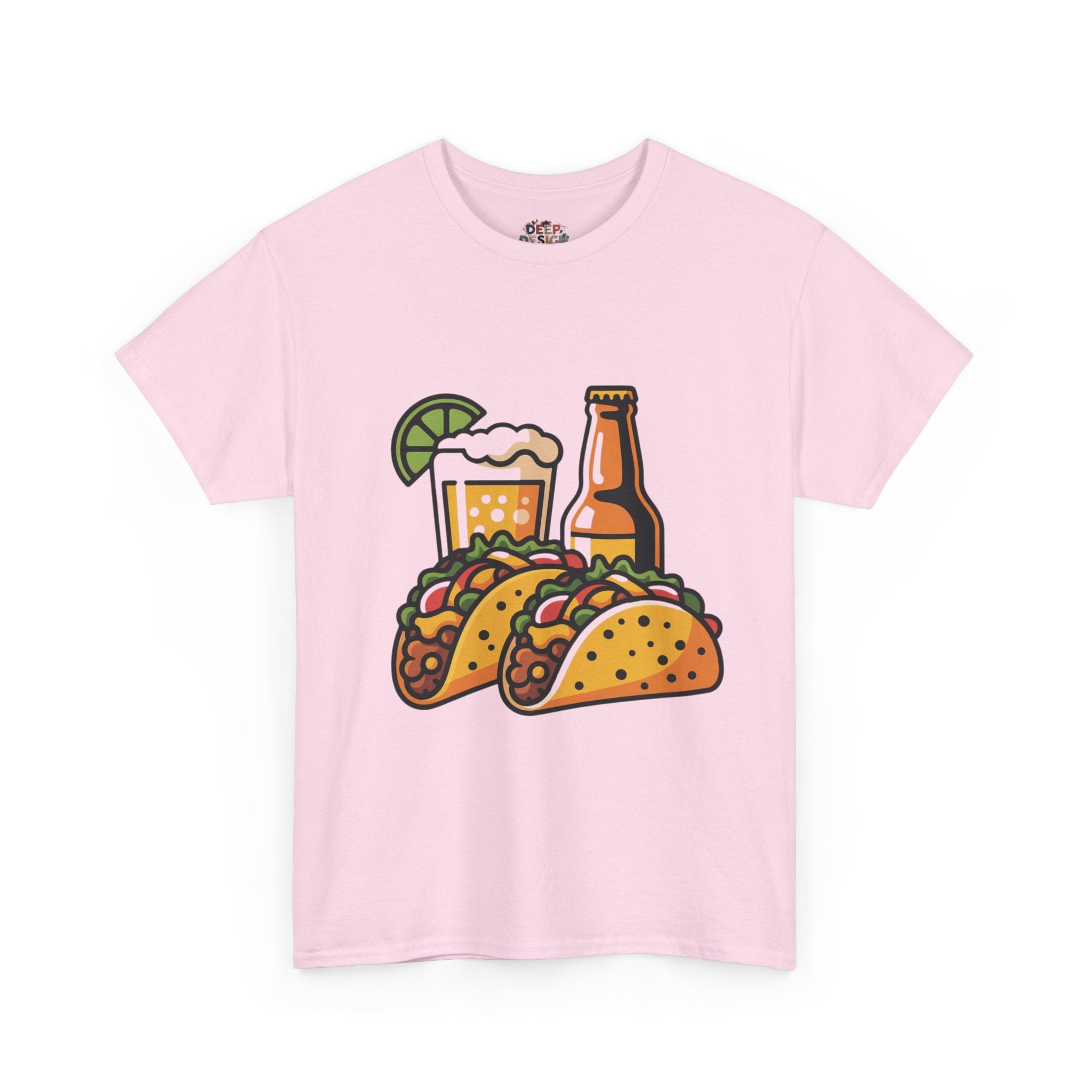 T-Shirt — Taco & Beer Graphic Tee (Tacos and Beer Design)
