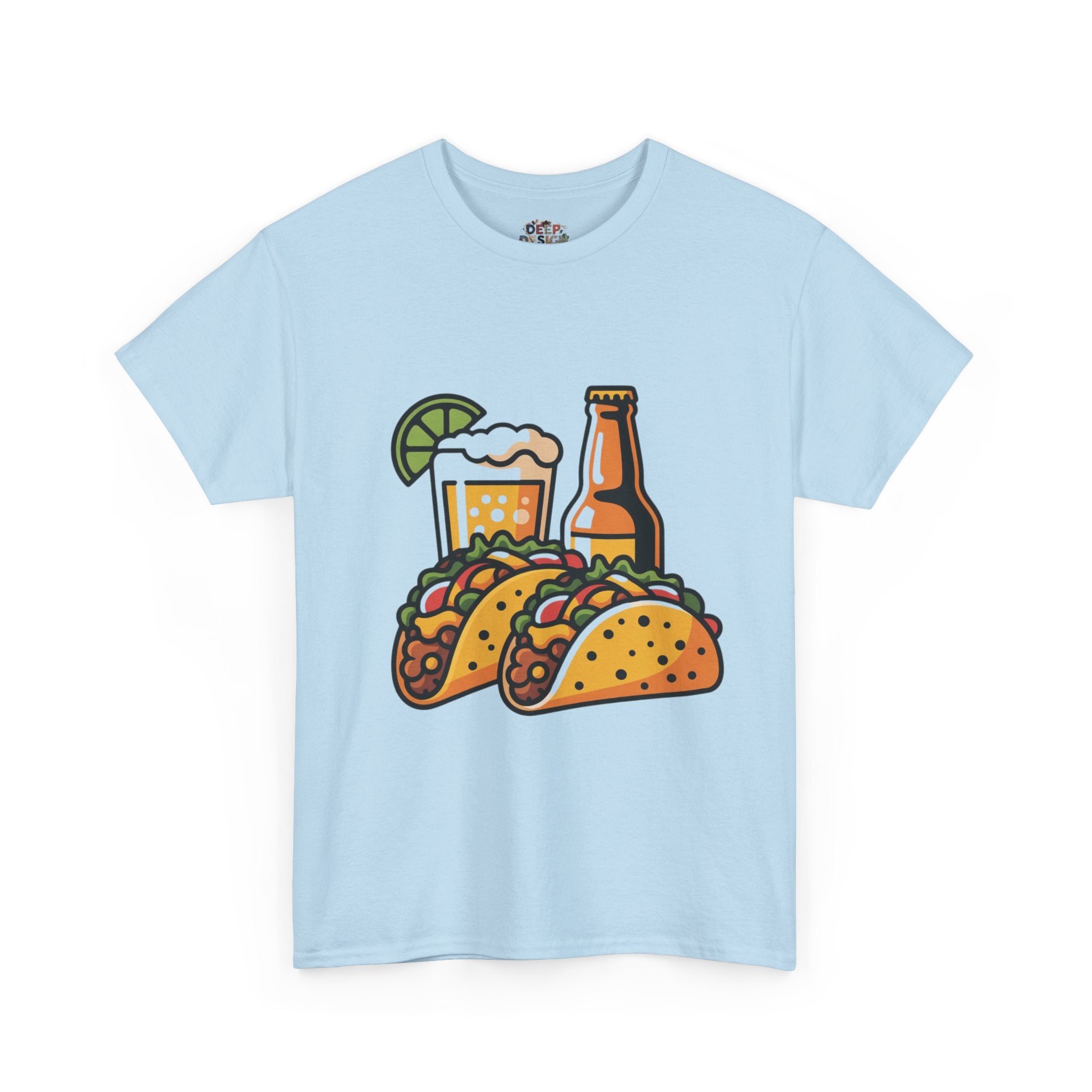 T-Shirt — Taco & Beer Graphic Tee (Tacos and Beer Design)