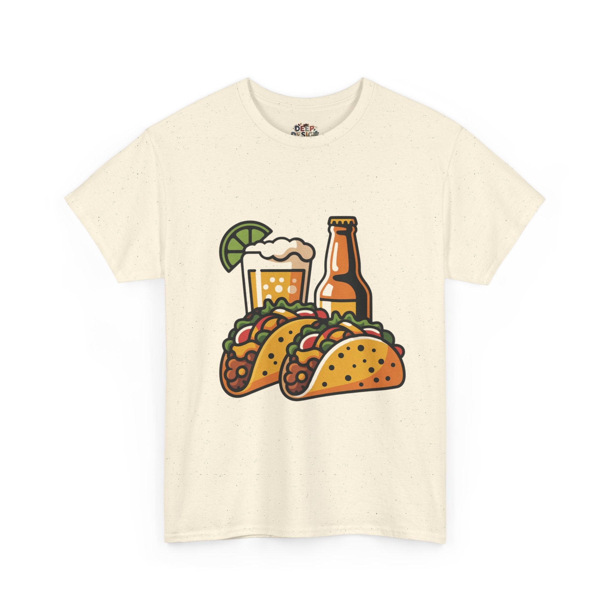 T-Shirt — Taco & Beer Graphic Tee (Tacos and Beer Design)