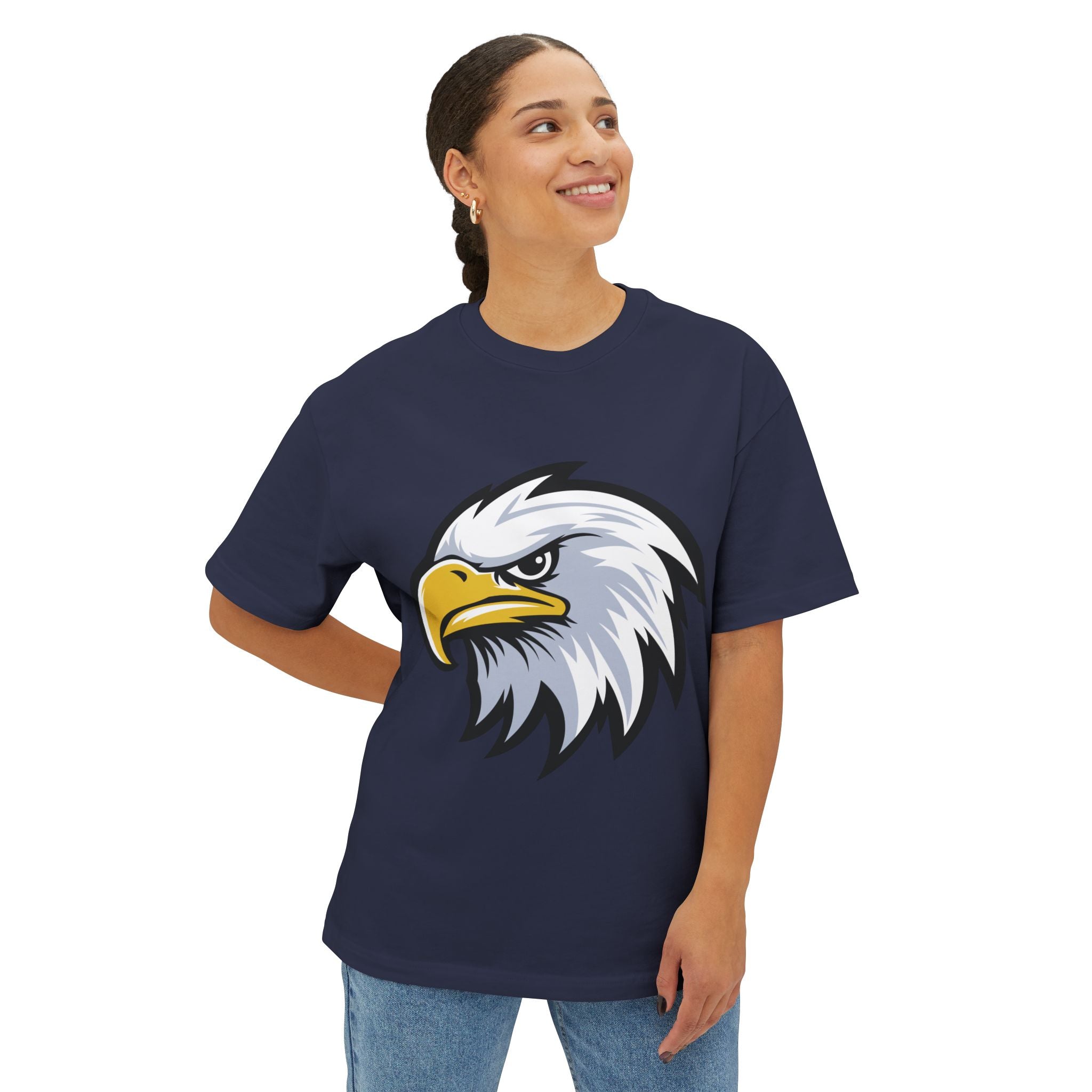 Eagle Graphic Tee — Patriotic Bald Eagle Front & Back Oversized T‑Shirt