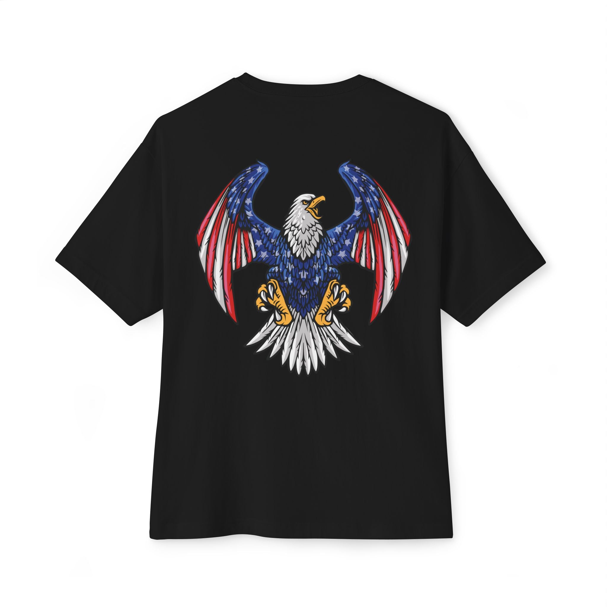 Eagle Graphic Tee — Patriotic Bald Eagle Front & Back Oversized T‑Shirt