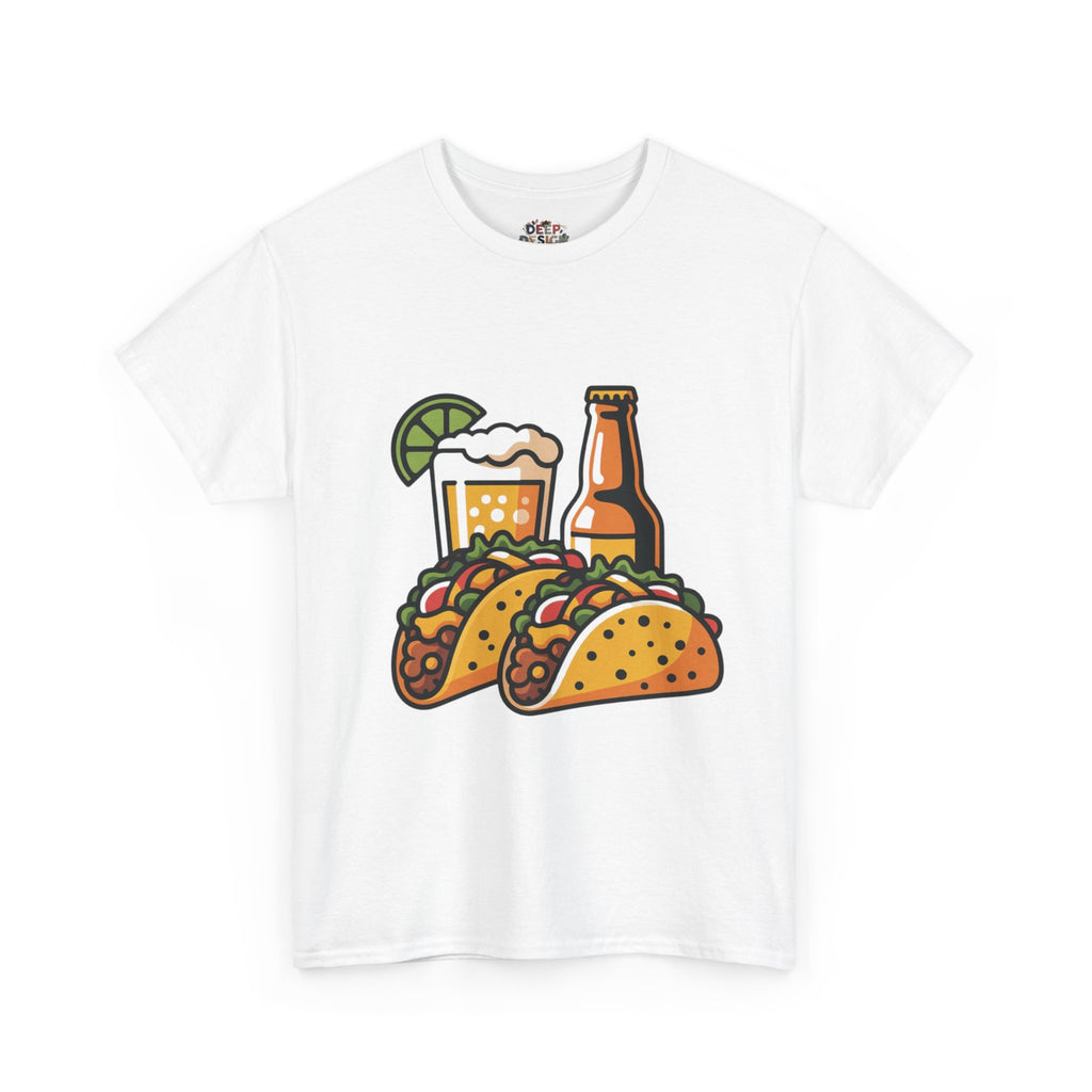 T-Shirt — Taco & Beer Graphic Tee (Tacos and Beer Design)