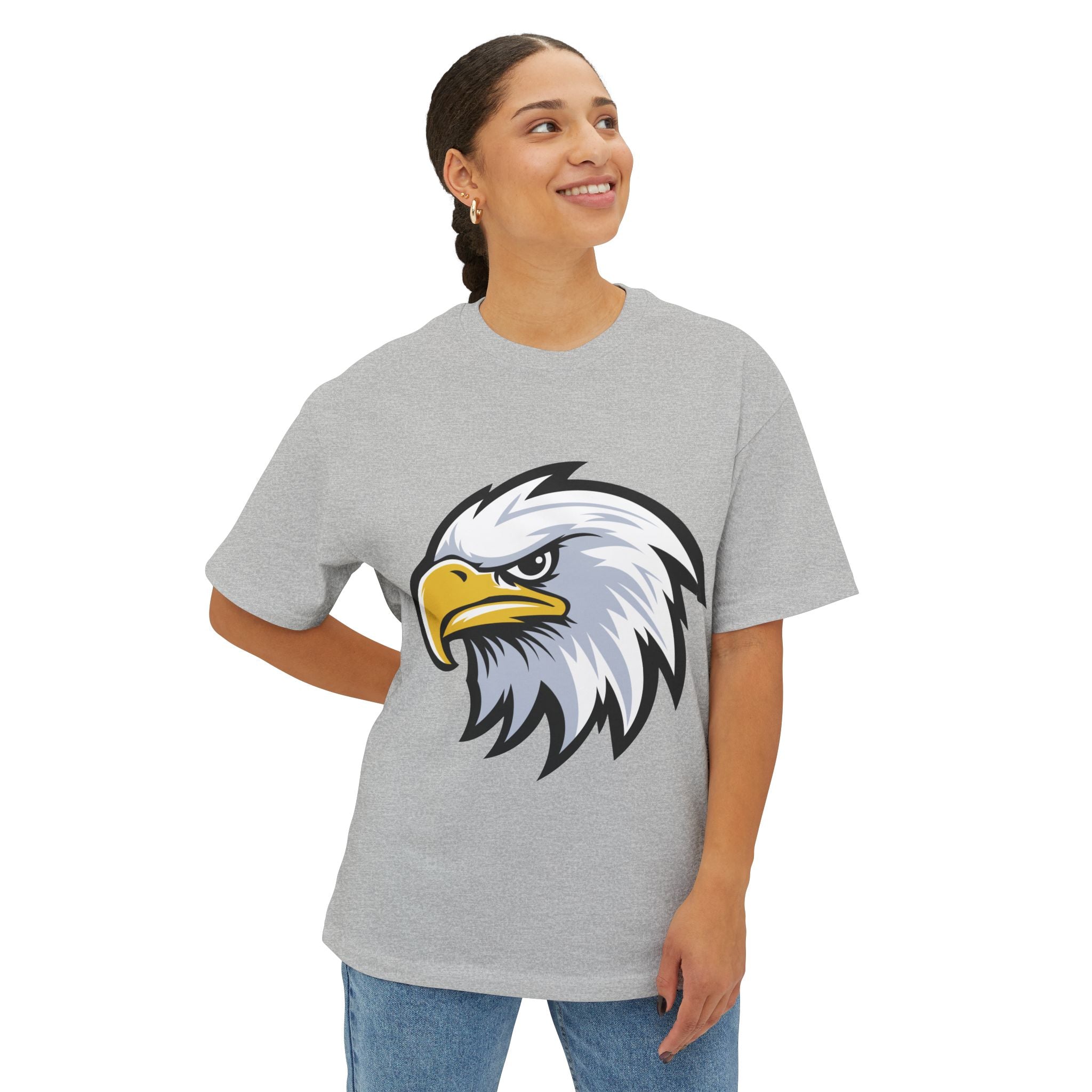 Eagle Graphic Tee — Patriotic Bald Eagle Front & Back Oversized T‑Shirt