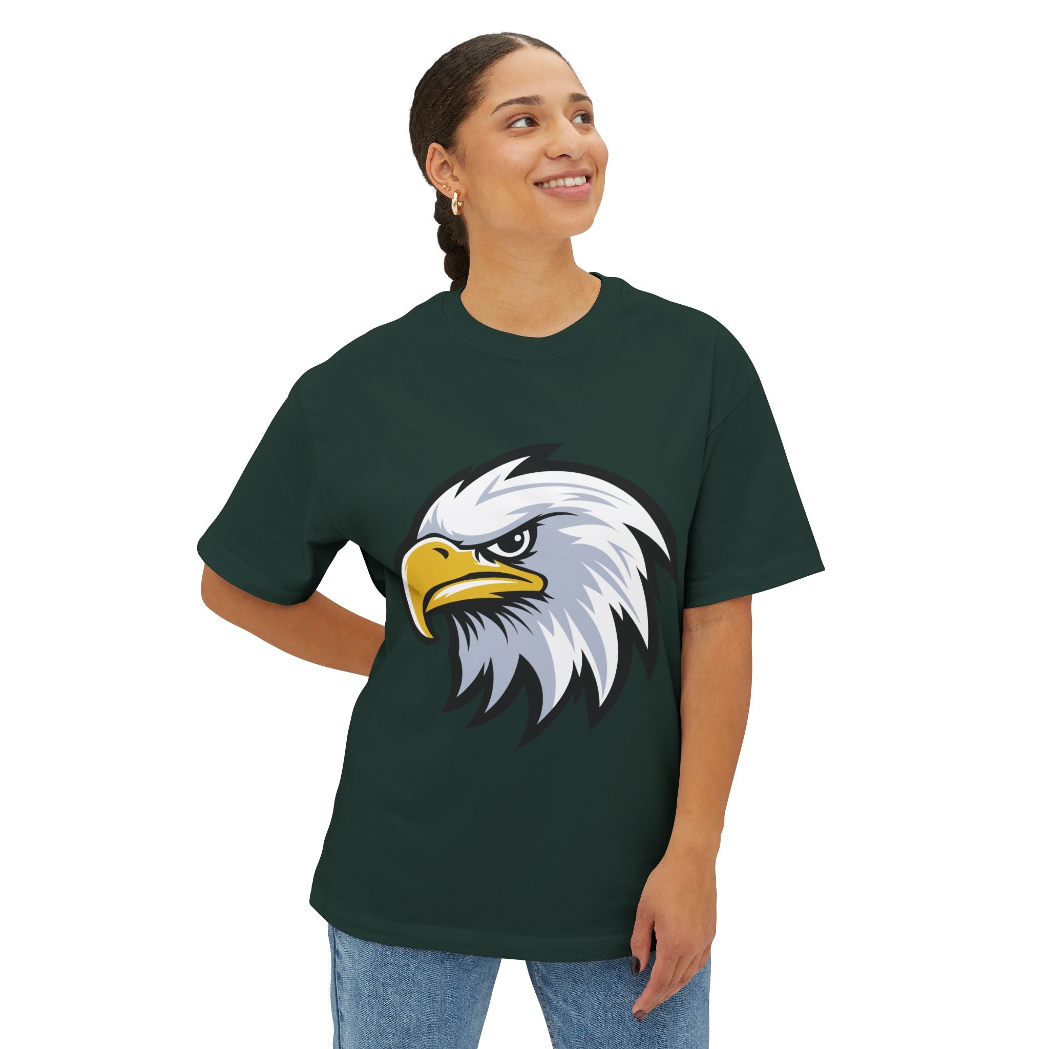 Eagle Graphic Tee — Patriotic Bald Eagle Front & Back Oversized T‑Shirt